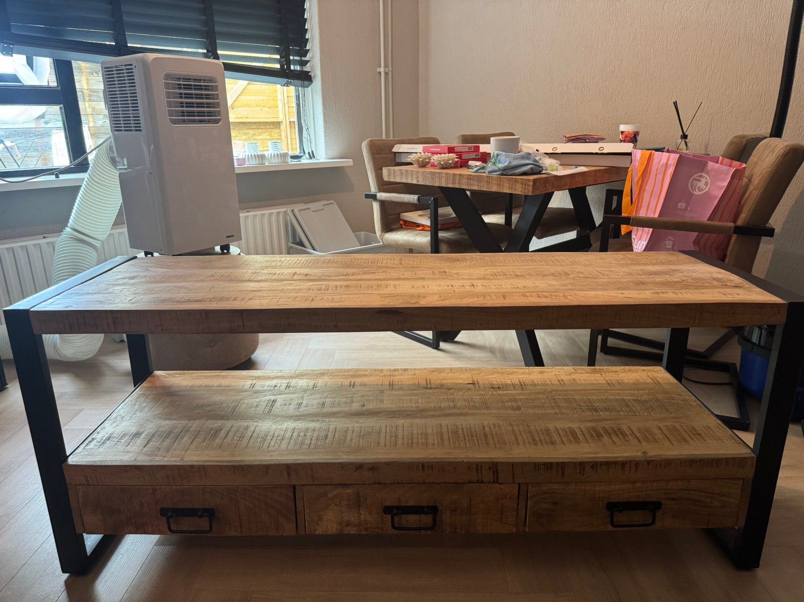 Tv kast mango, Huis en Inrichting, Ophalen, 100 tot 150 cm, Minder dan 100 cm, 25 tot 50 cm