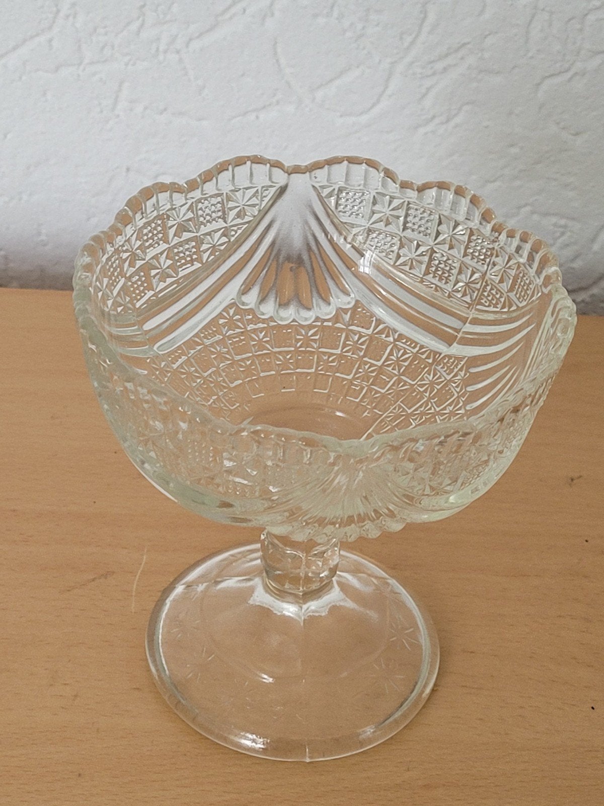 Vintage kristallen kom op voet, Antiek en Kunst, Ophalen of Verzenden