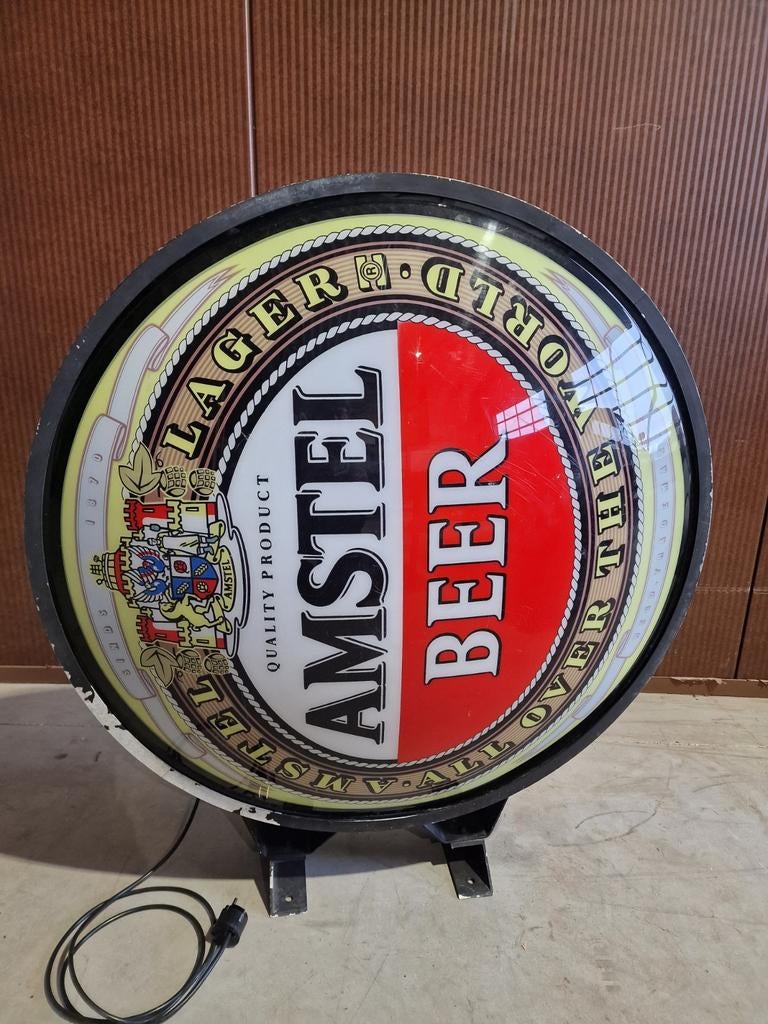 Amstel lichtbak  engelse versie 94 cm, Verzamelen, Ophalen, Zo goed als nieuw, Lichtbak of (neon) lamp