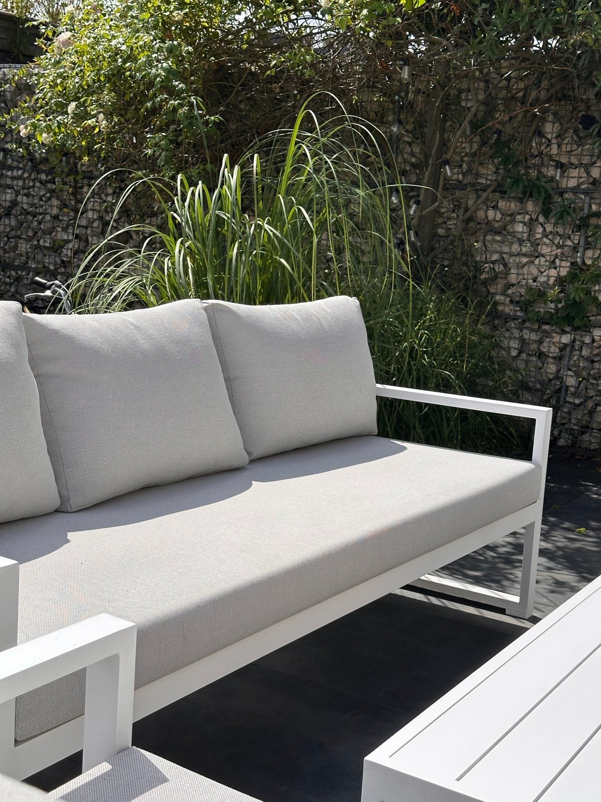 Moderne aluminium loungeset met 5 zitplaatsen, Ophalen, 5 zitplaatsen, Loungeset, Bank