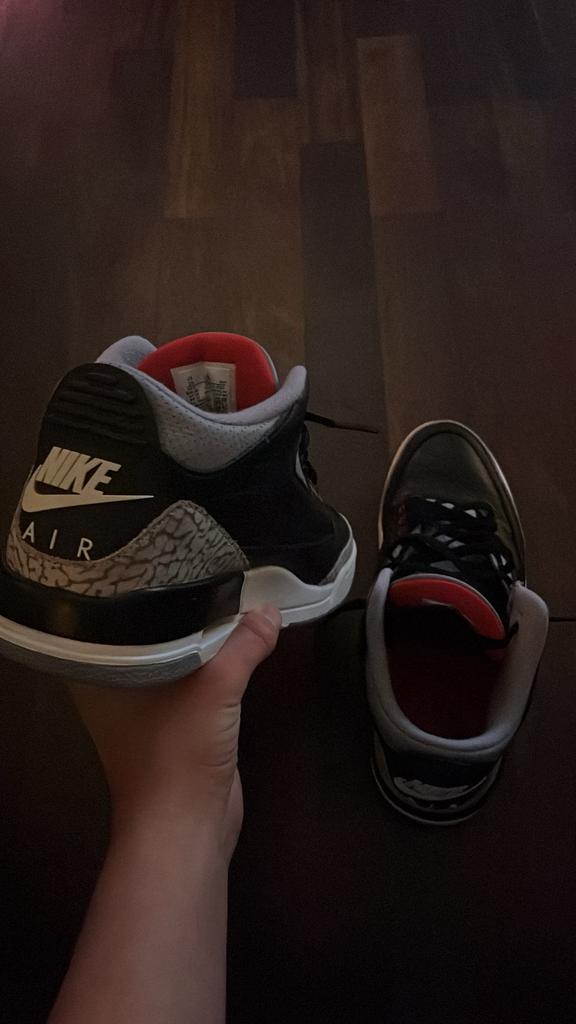 Jordan 3 black  cement reimagined, Zwart, Ophalen of Verzenden, Sneakers of Gympen, Zo goed als nieuw