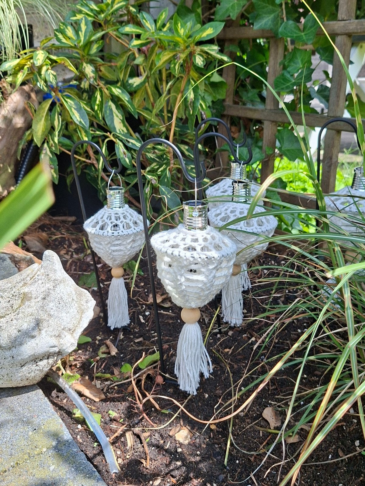 Gehaakte solar tuin stekers ,5 stuks, Tuin en Terras, Ophalen of Verzenden, Nieuw