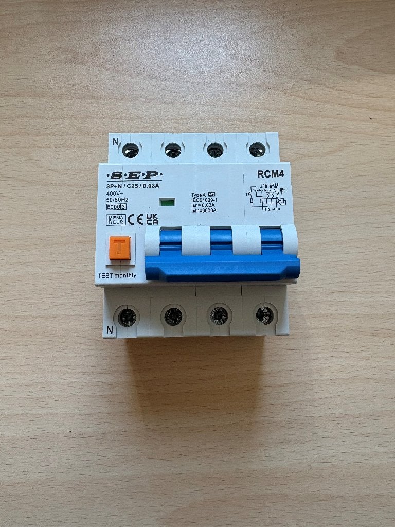 Aardlekautomaat SEP C25-0.03A 4-polig, Ophalen of Verzenden, Zo goed als nieuw, Overige typen
