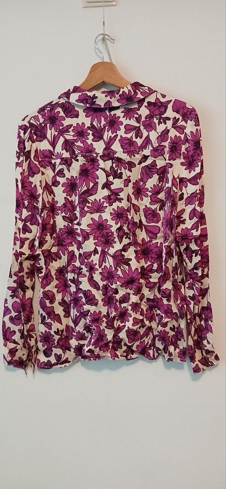 Fabienne Chapot blouse maat 38 met bloemenprint, Maat 38/40 (M), Paars, Ophalen of Verzenden, Zo goed als nieuw