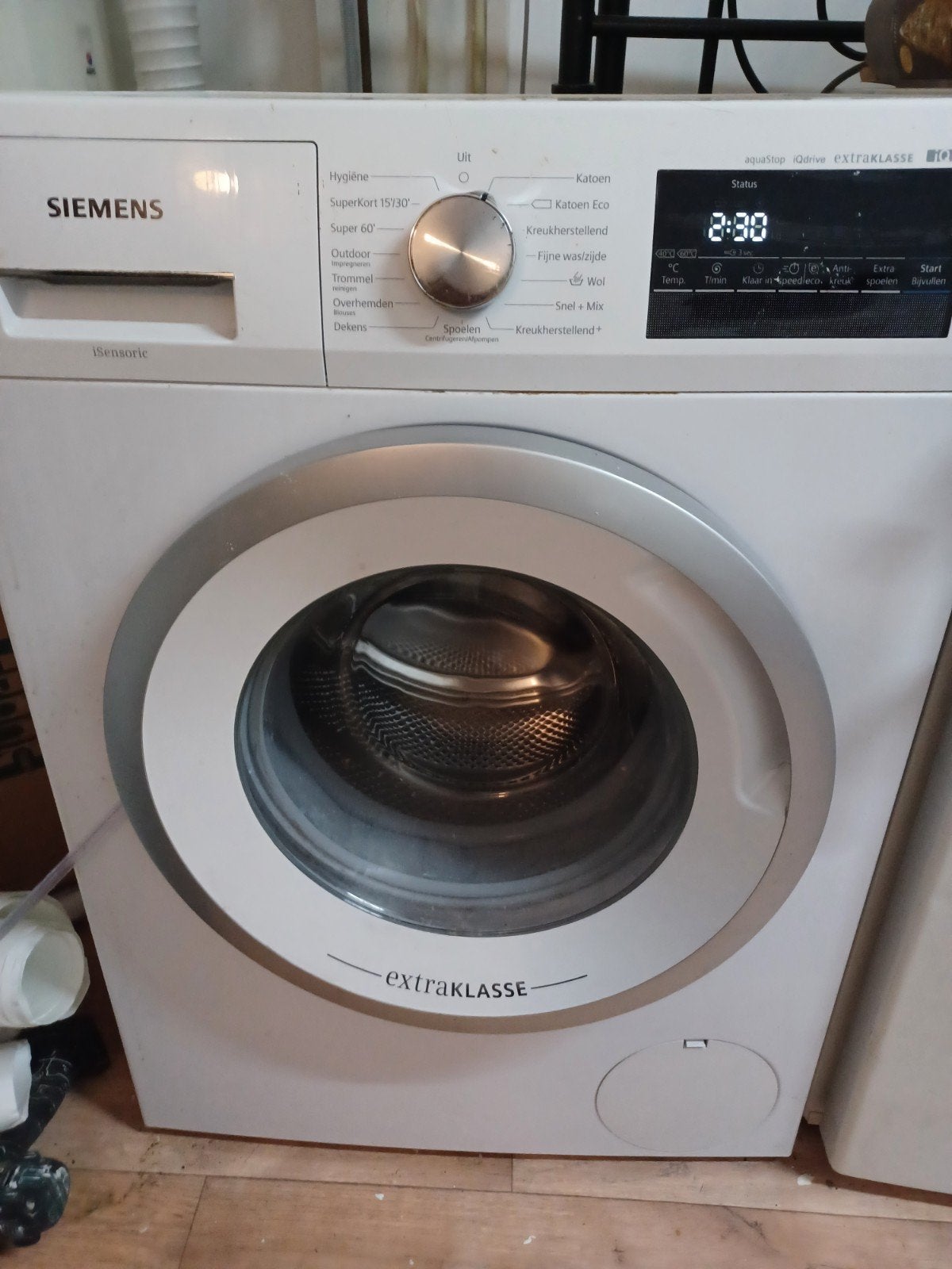Mooie goedwerkende wasmachine, Ophalen, Gebruikt, 1200 tot 1600 toeren, 85 tot 90 cm
