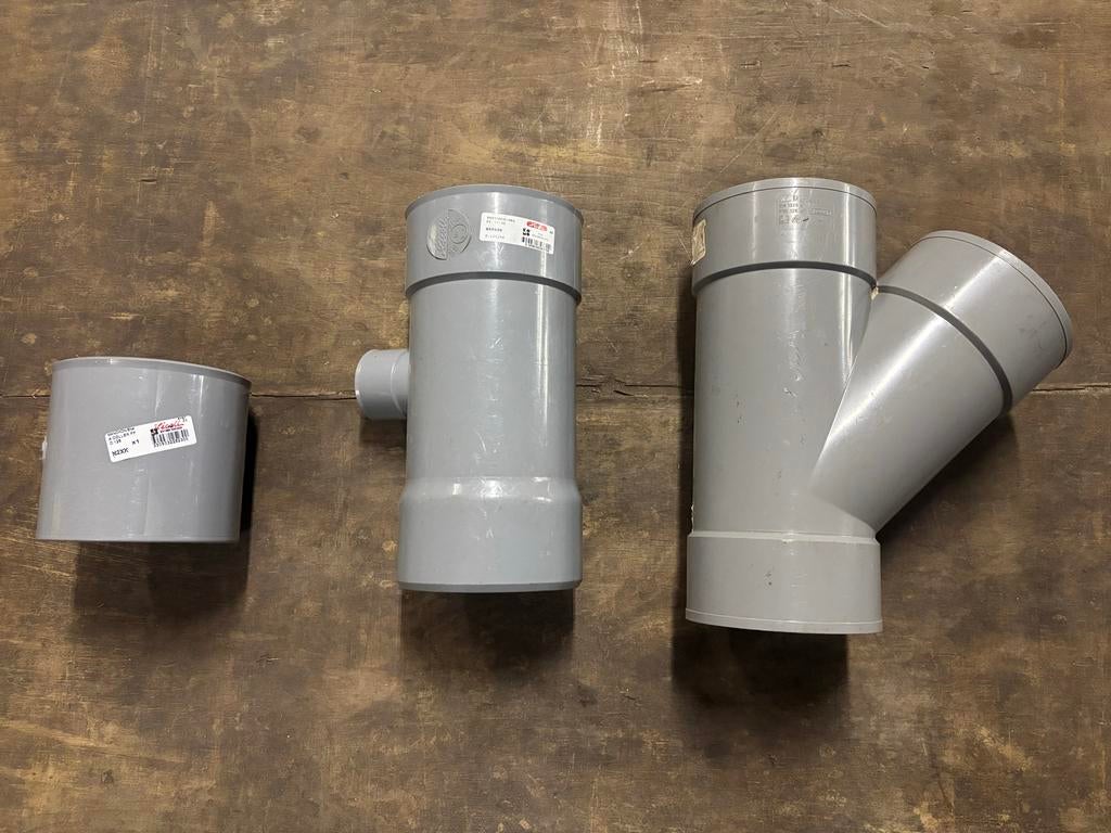 125mm, pvc, hulpstukken, T(Y)-stuk, mof, Ophalen, Zo goed als nieuw, Overige typen