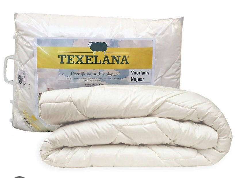 Dekbed voor/najaar Texelana + Dekbed zomer + molton, Ophalen, Lits-jumeaux, Wit, Deken of Dekbed