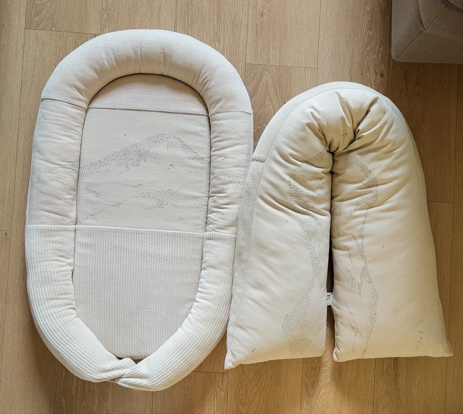 Set Nanami babynest en voedingskussen/zwangerschapskussen, Kinderen en Baby's, Babywiegjes en Ledikanten, Ophalen of Verzenden