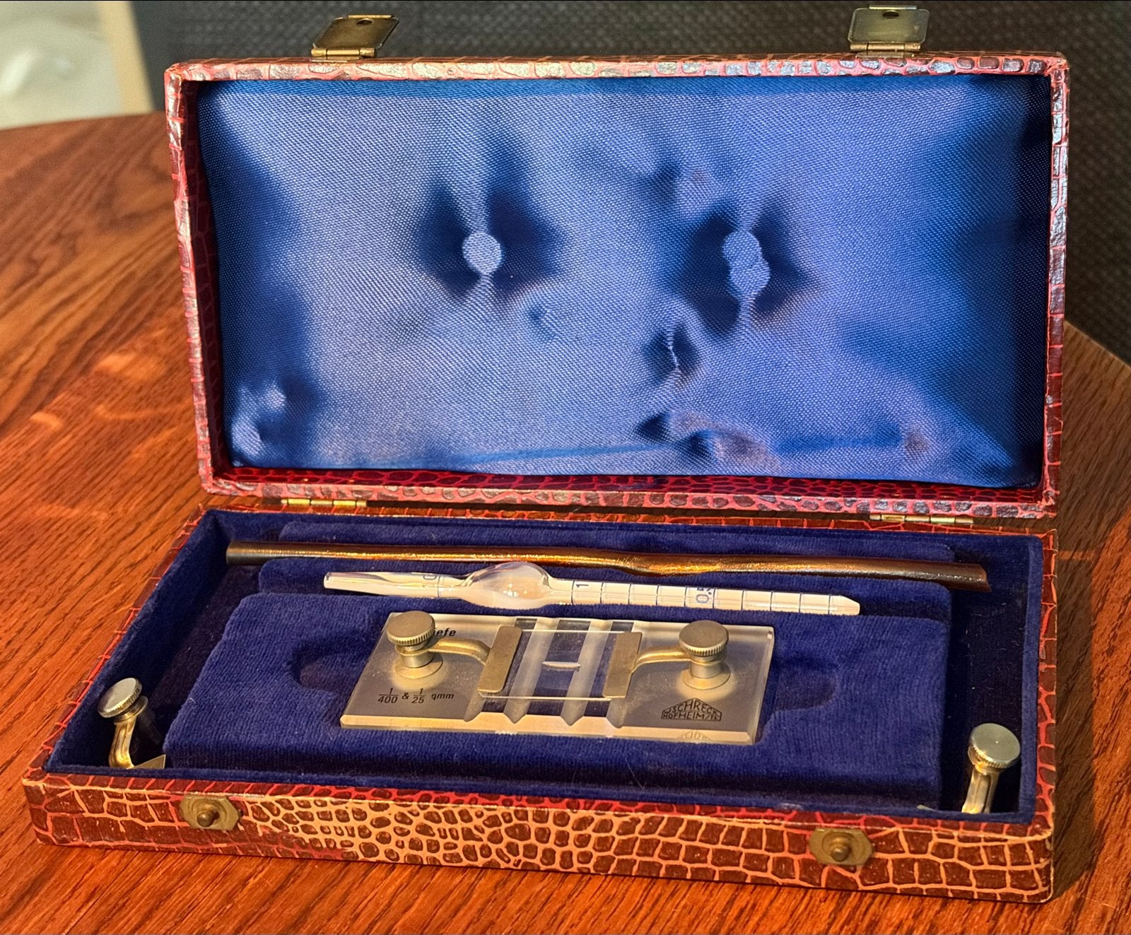 Prachtige antieke Haemacytometer-set Bürker/Haak Compleet!, Antiek en Kunst, Ophalen of Verzenden