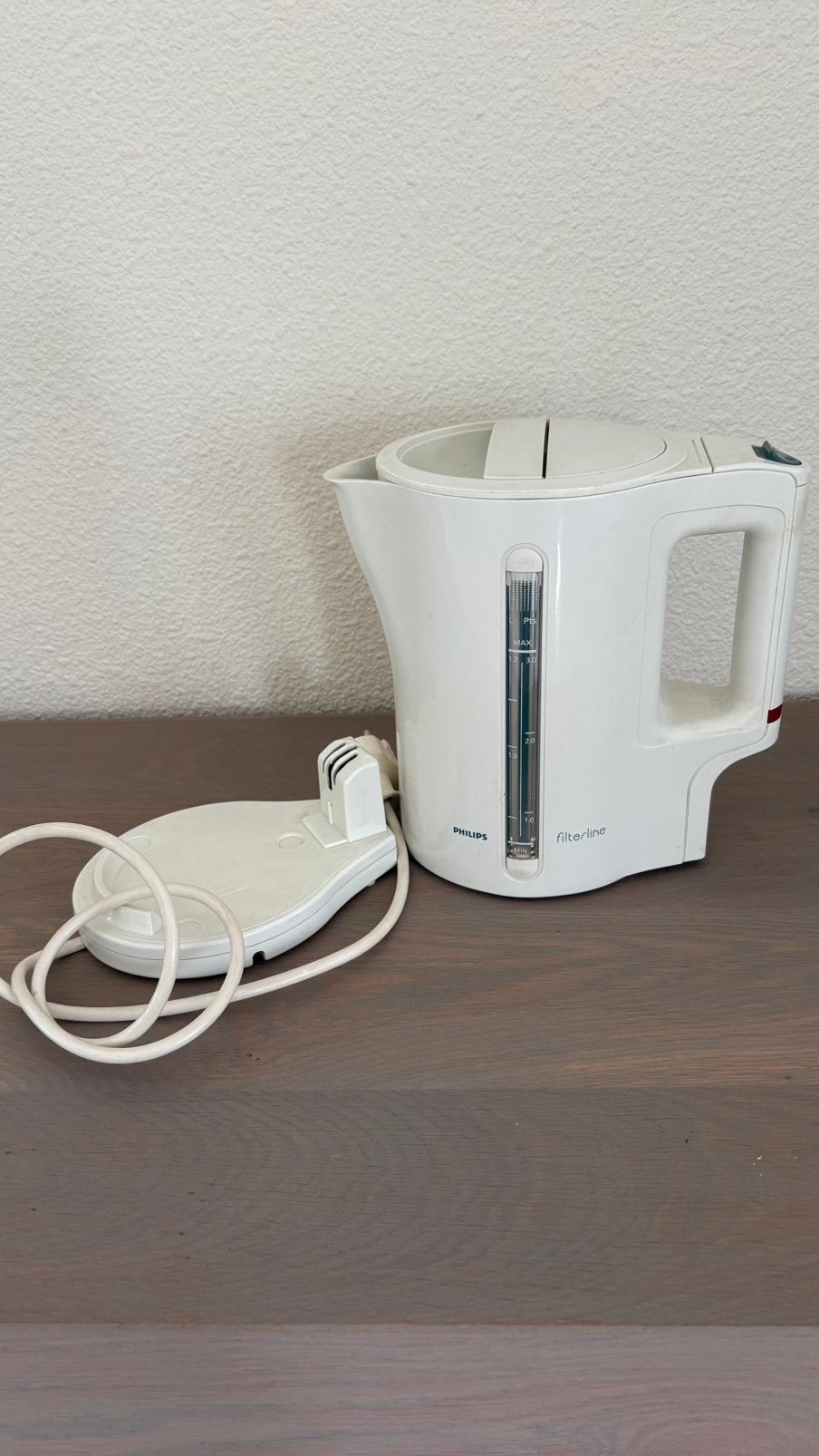 Elektrische vintage Philips waterkoker 1,7 liter, 1 tot 2 liter, Ophalen, Gebruikt