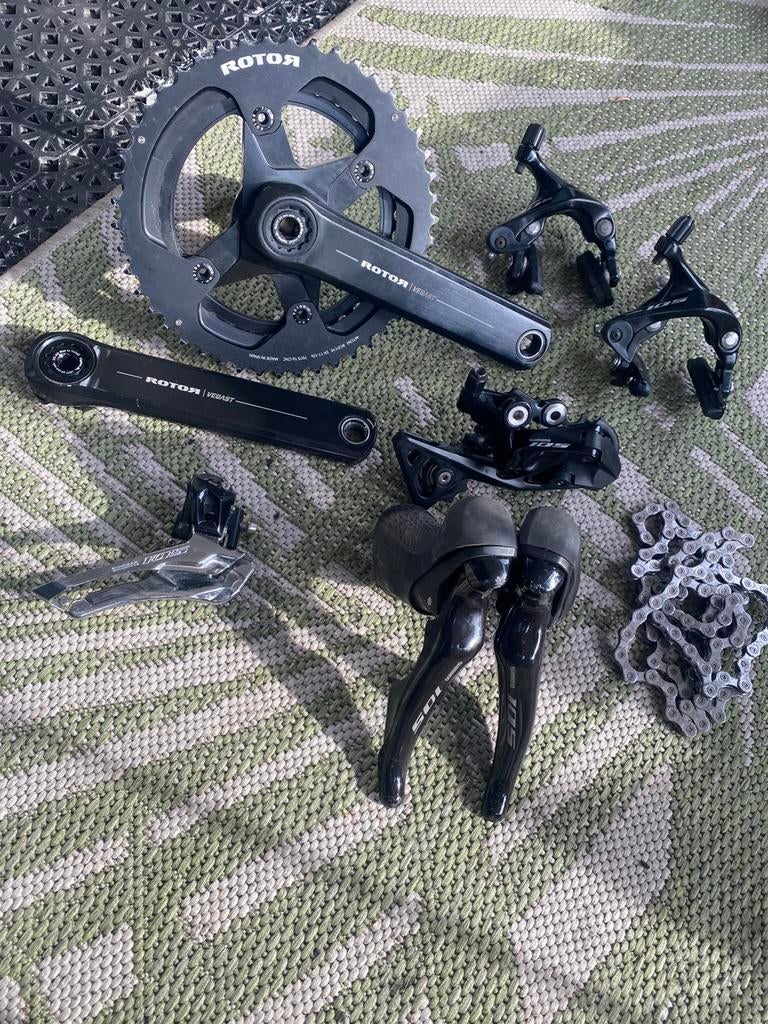 Shimano 105 R7000 groepset 2x11 - Velgrem, Fietsen en Brommers, Fietsonderdelen, Overige typen, Ophalen of Verzenden, Zo goed als nieuw