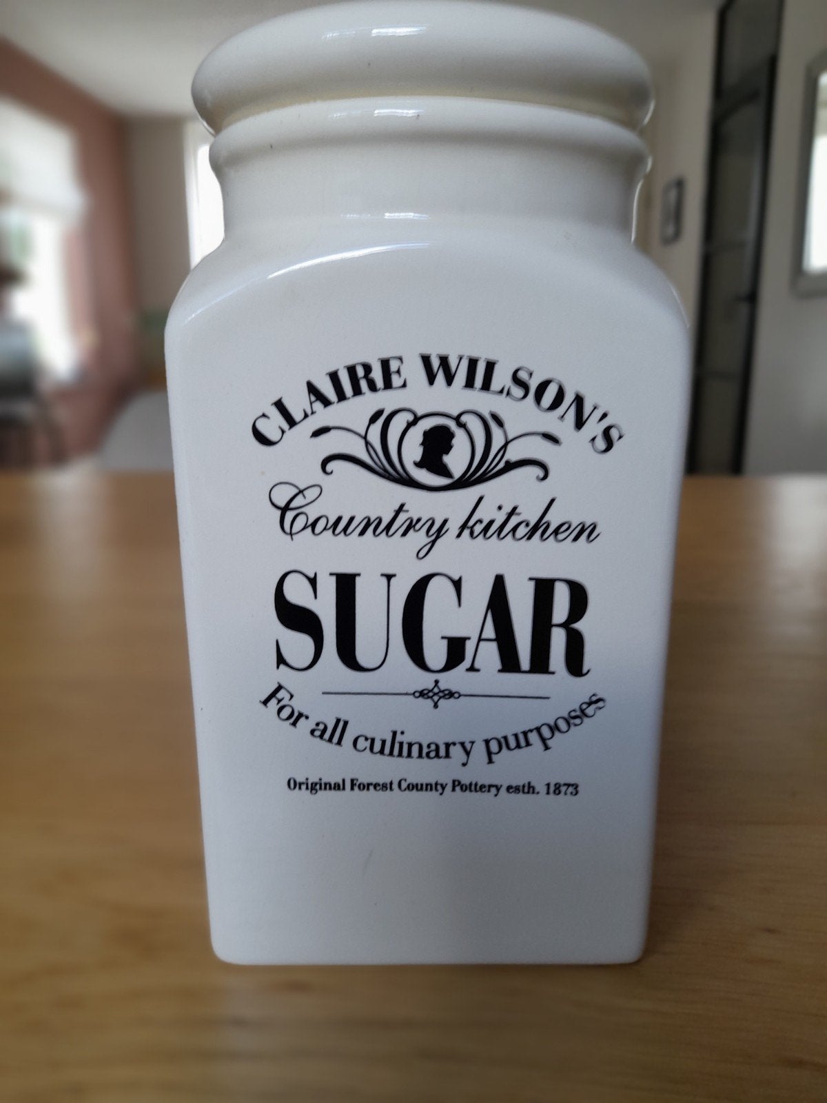 Claire Wilson's Country Kitchen Suikerpot, Ophalen, Gebruikt, Voorraadpot, Steen/keramiek