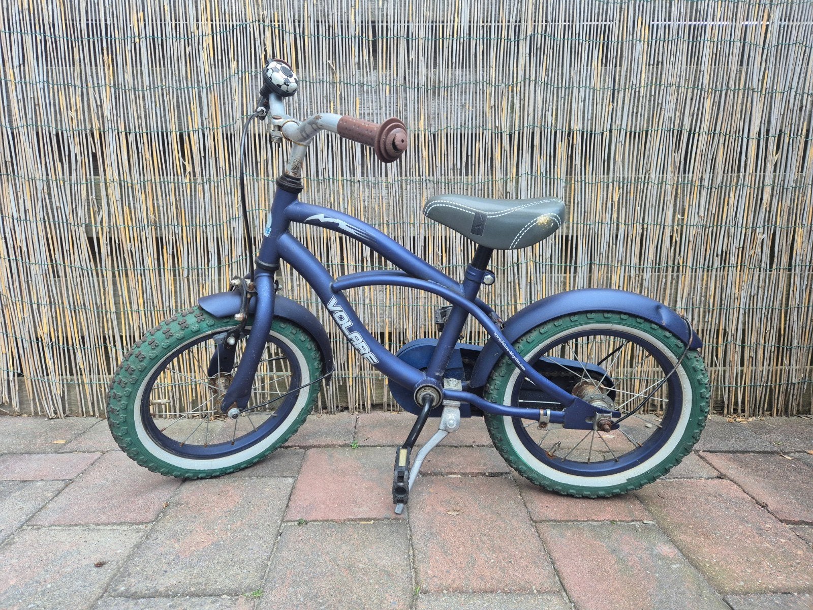 Volare kinderfiets 14 inch - Blauw, Ophalen, Terugtraprem, Gebruikt, Volare