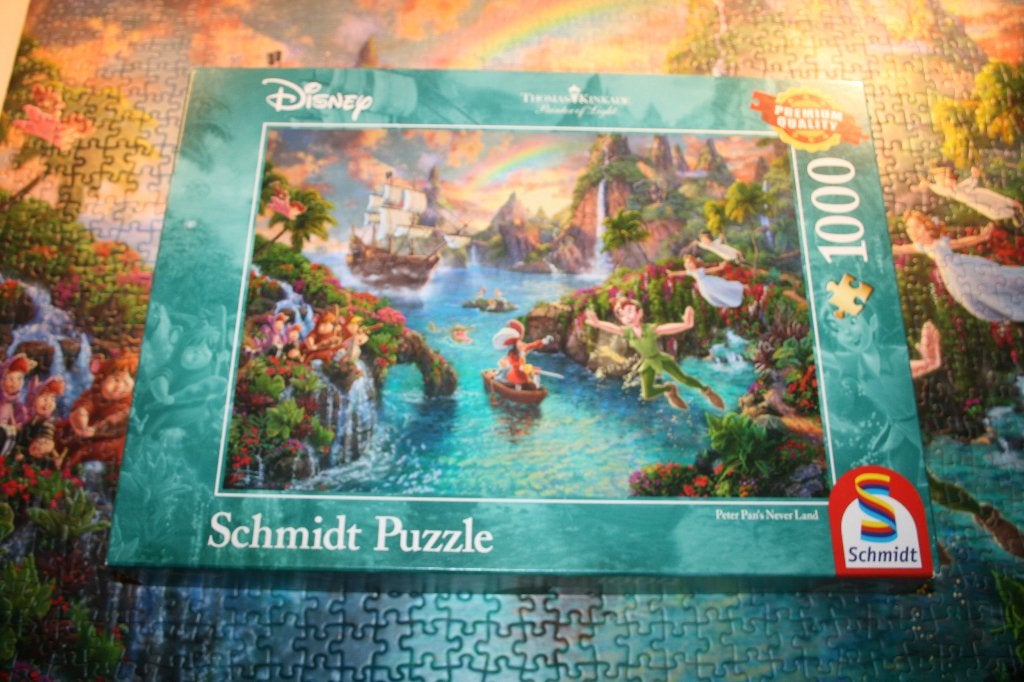 legpuzzel Schmidt - Disney Peter Pan´s Never Land - 1000 st, Ophalen of Verzenden, 500 t/m 1500 stukjes, Zo goed als nieuw