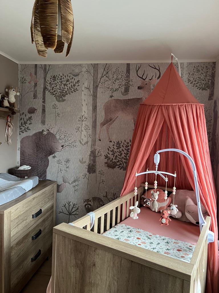 Kidsmill brent oldwood babybed 70x140 cm met opberglades., Ophalen, Gebruikt, Ledikant