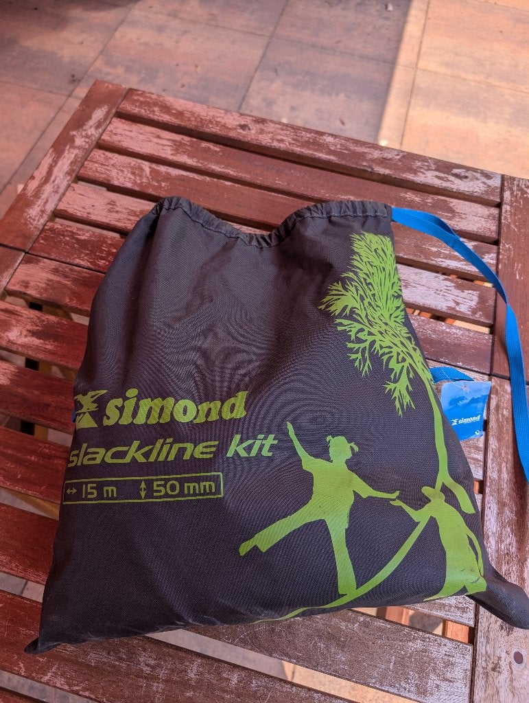 Slackline + tree protection, Ophalen of Verzenden, Zo goed als nieuw, Fitnessmat