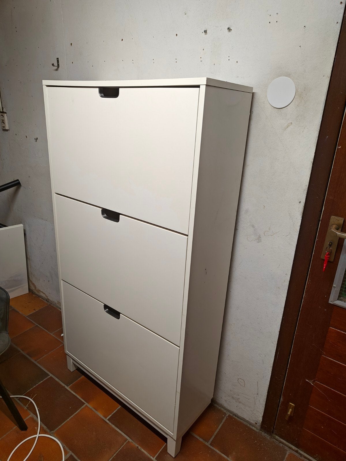 Witte schoenenkast met 3 vakken, Ophalen, Gebruikt, Modern, functioneel