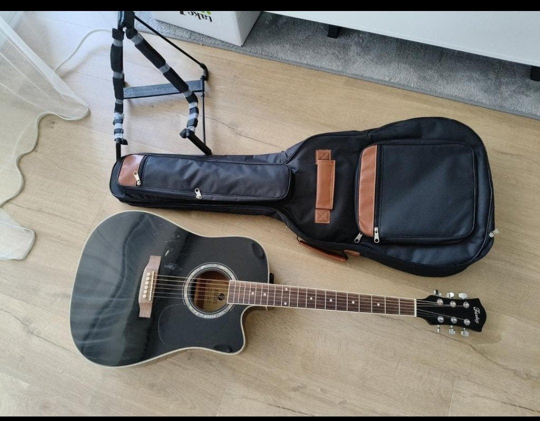 Fazley Country Elektrische Gitaar Zwart Compleet Set, Muziek en Instrumenten, Snaarinstrumenten | Gitaren | Akoestisch, Ophalen of Verzenden