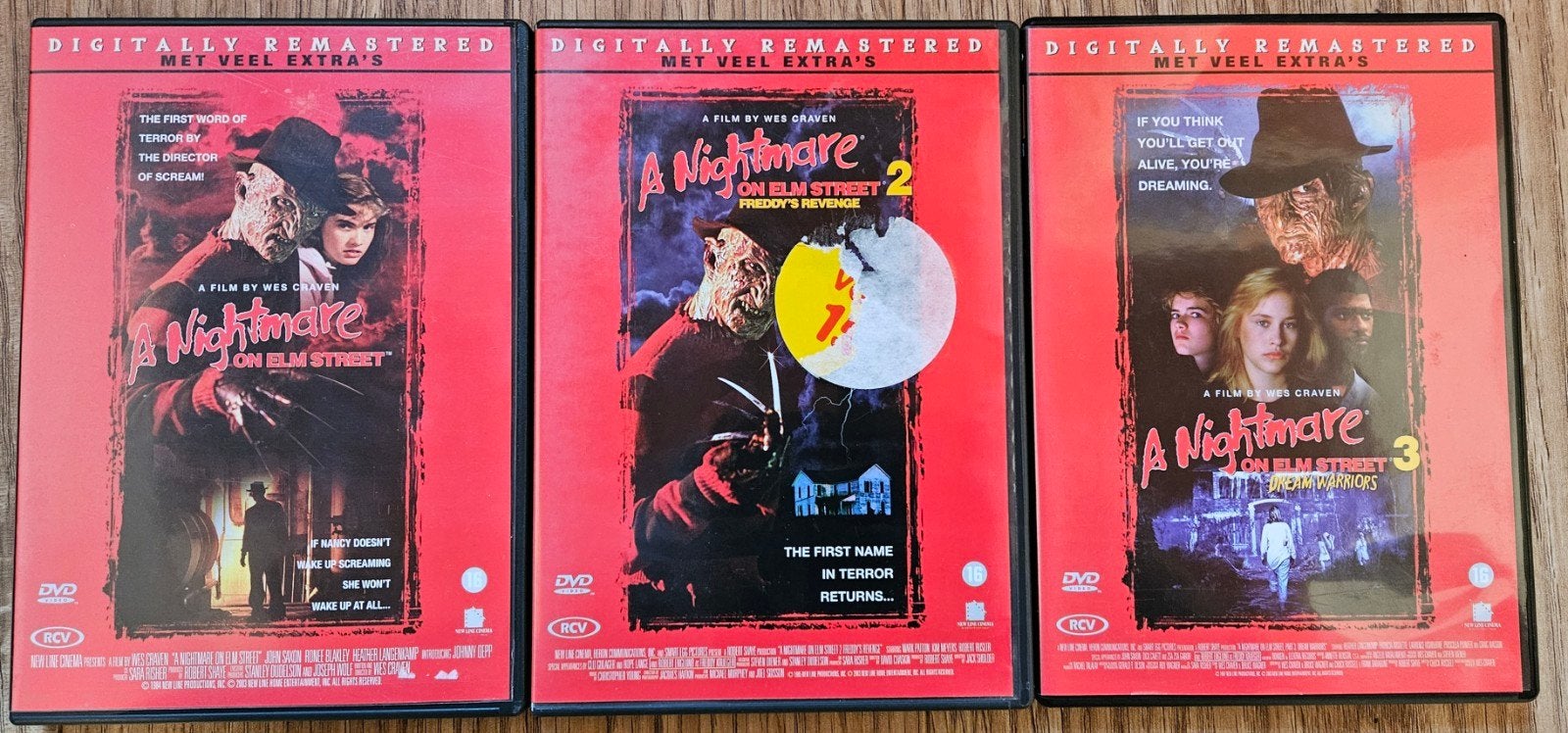A Nightmare on Elm Street 1, 2 & 3 DVD Boxset, Bonusmateriaal, Engels, Vanaf 16 jaar, Verzenden