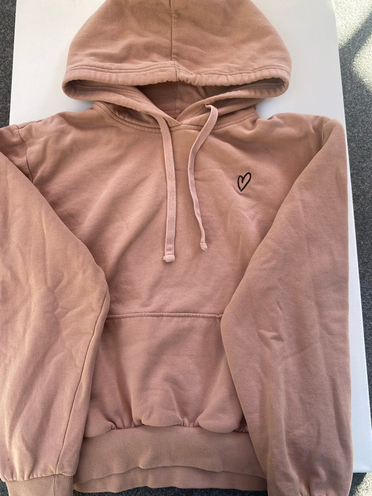 Roze hoodie met hartje van Divided H&M, maat S, Ophalen of Verzenden, Gedragen, Maat 36 (S), Roze