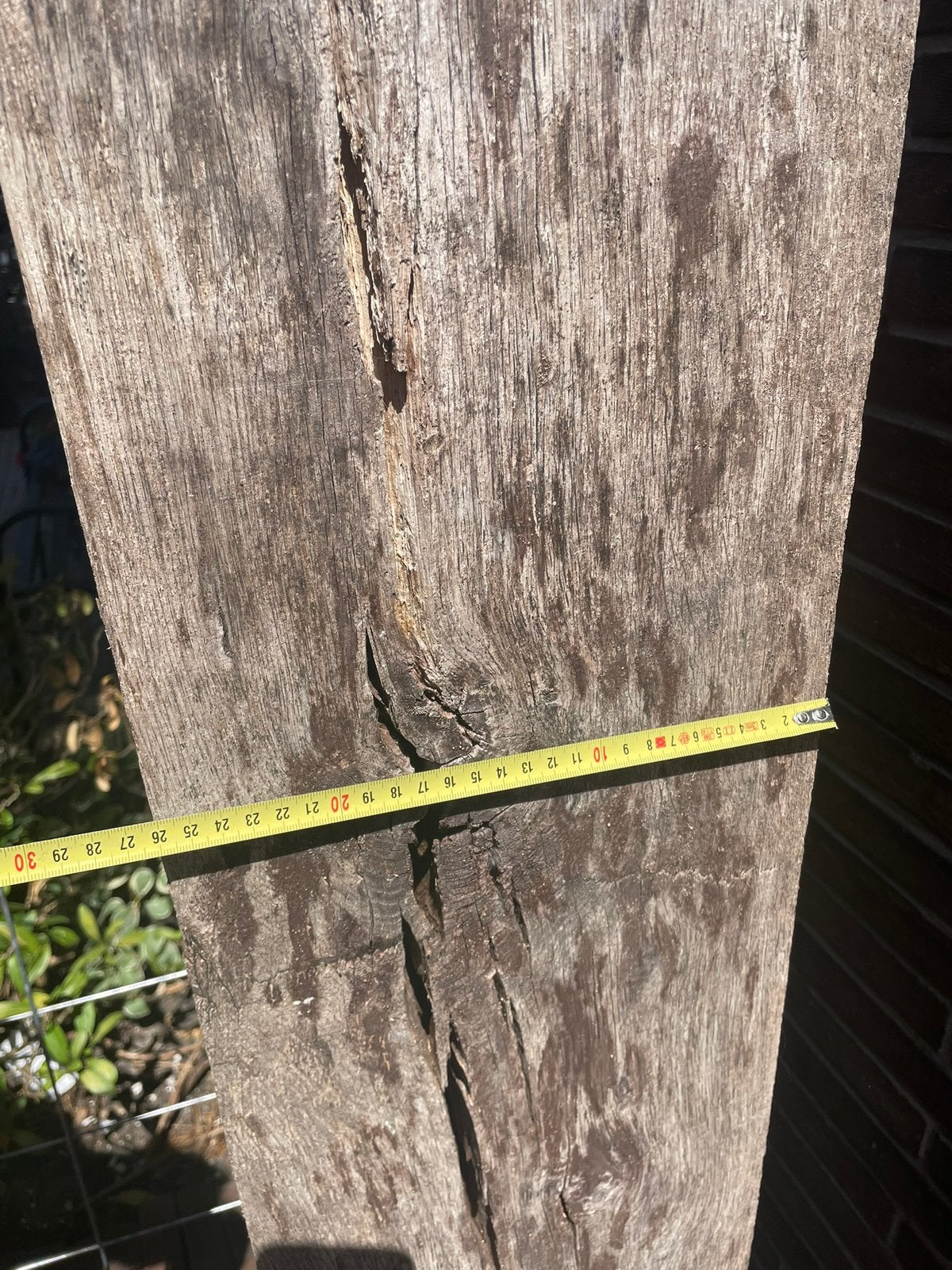 Massieve oude eiken balk 133  26  26 cm, Ophalen, Zo goed als nieuw, 250 cm of meer, Balken
