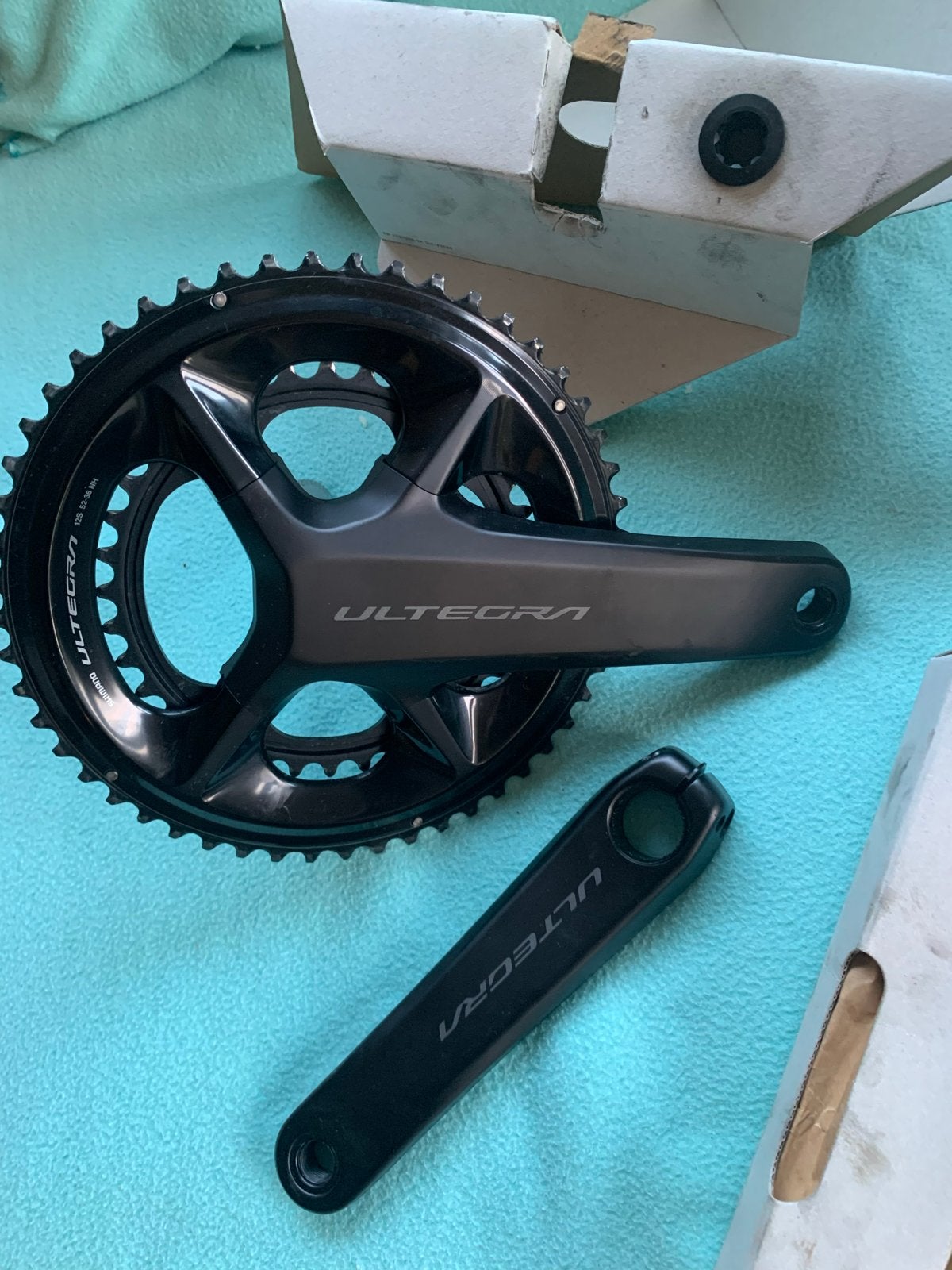 Shimano Ultegra FC-R8100 Crankstel 12S 52-36T 165mm, Fietsen en Brommers, Fietsonderdelen, Zo goed als nieuw, Aluminium, Racefiets