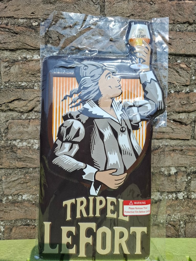 Zeldzaam Reclamebord Tripel LeFort, Ophalen of Verzenden, Nieuw, Reclamebord, Plaat of Schild, Overige merken