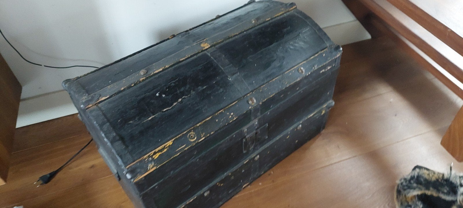 Antieke reiskist / scheepskist - Nahar & Co. Jakarta, Ophalen of Verzenden