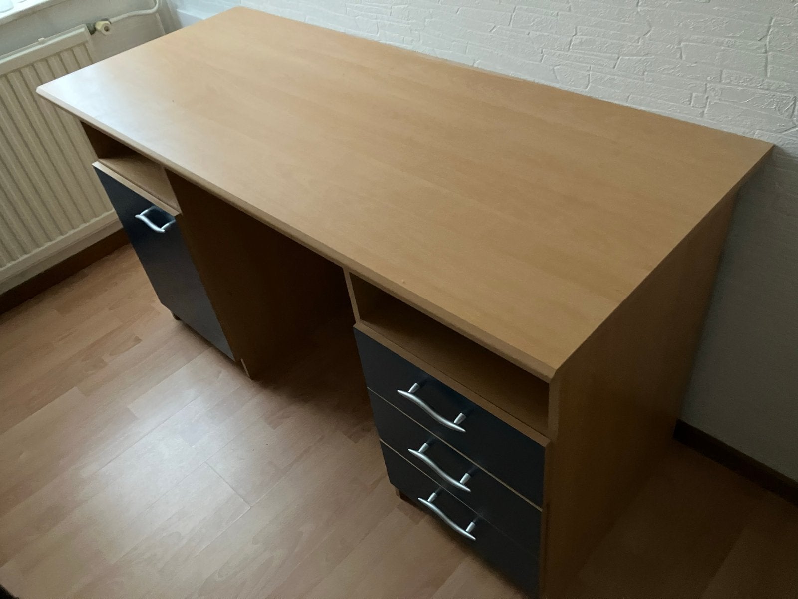 Bureau met lades en kast - ideaal voor thuiswerkplek, Ophalen, Gebruikt, Met lades, Spaanplaat of MDF