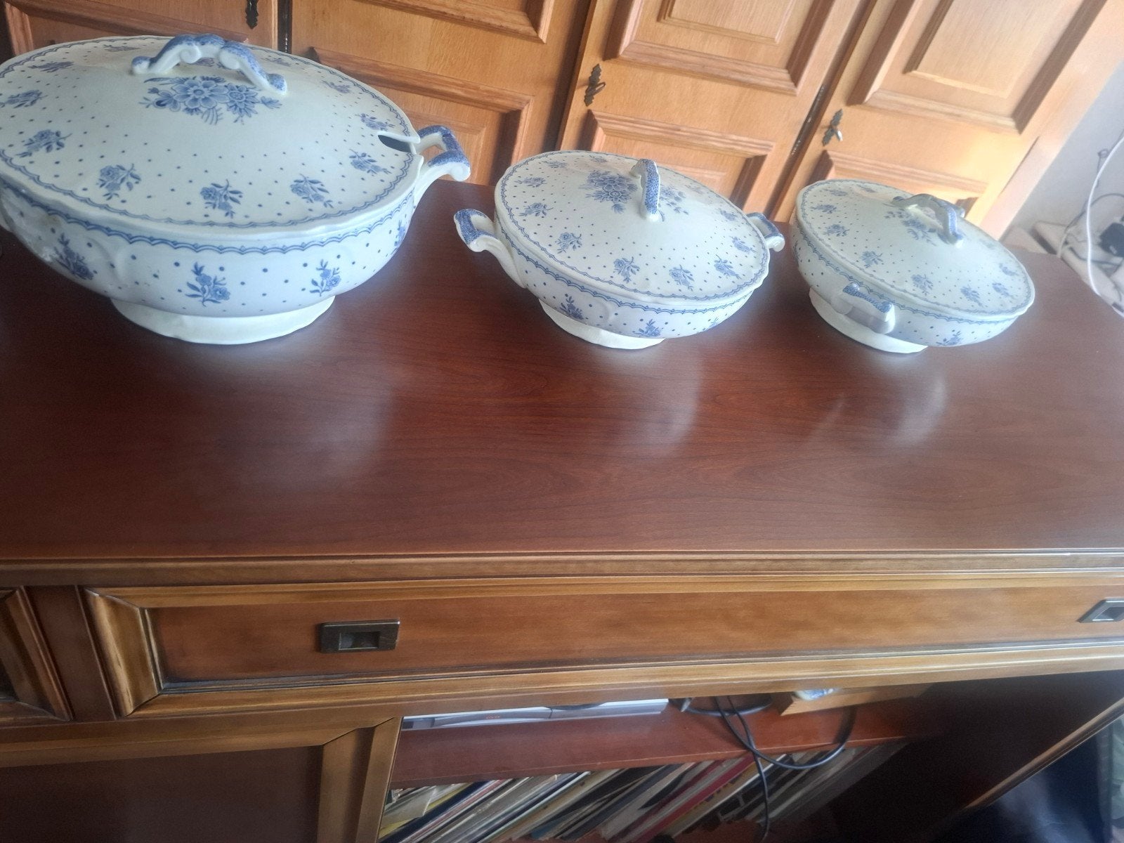 Grindley England Delfs Blauw Serveerschalen Set, Ophalen of Verzenden