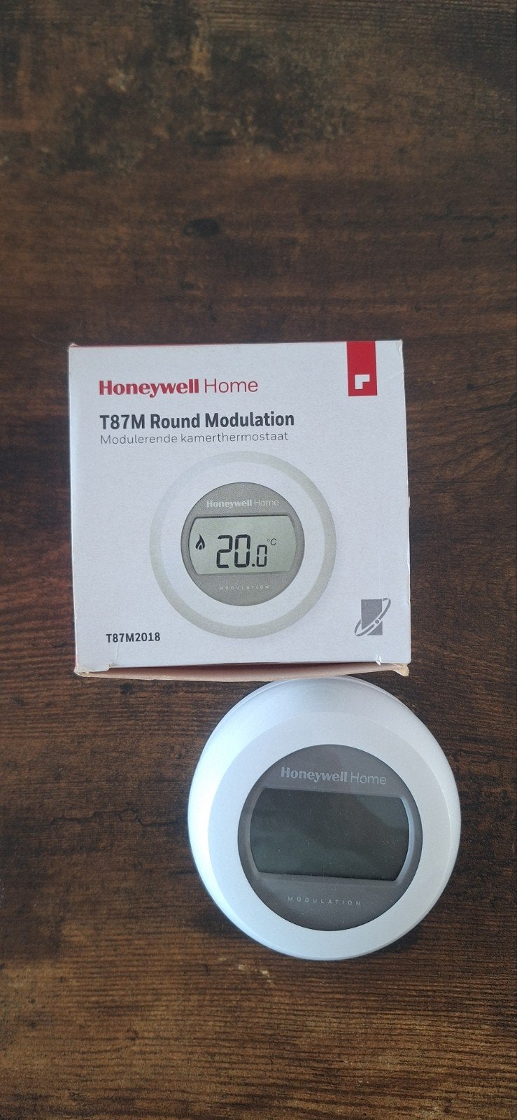 Honeywell Home T87M Round Modulerende Kamerthermostaat, Ophalen of Verzenden, Slimme thermostaat, Zo goed als nieuw