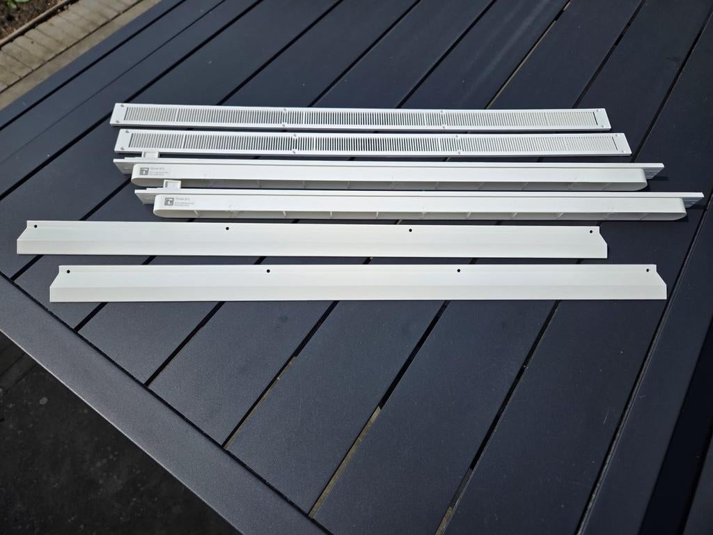 Ventilatieroosters 2 stuks wit ca. 70 cm, Kunststof, Minder dan 80 cm, Binnendeur, Nieuw