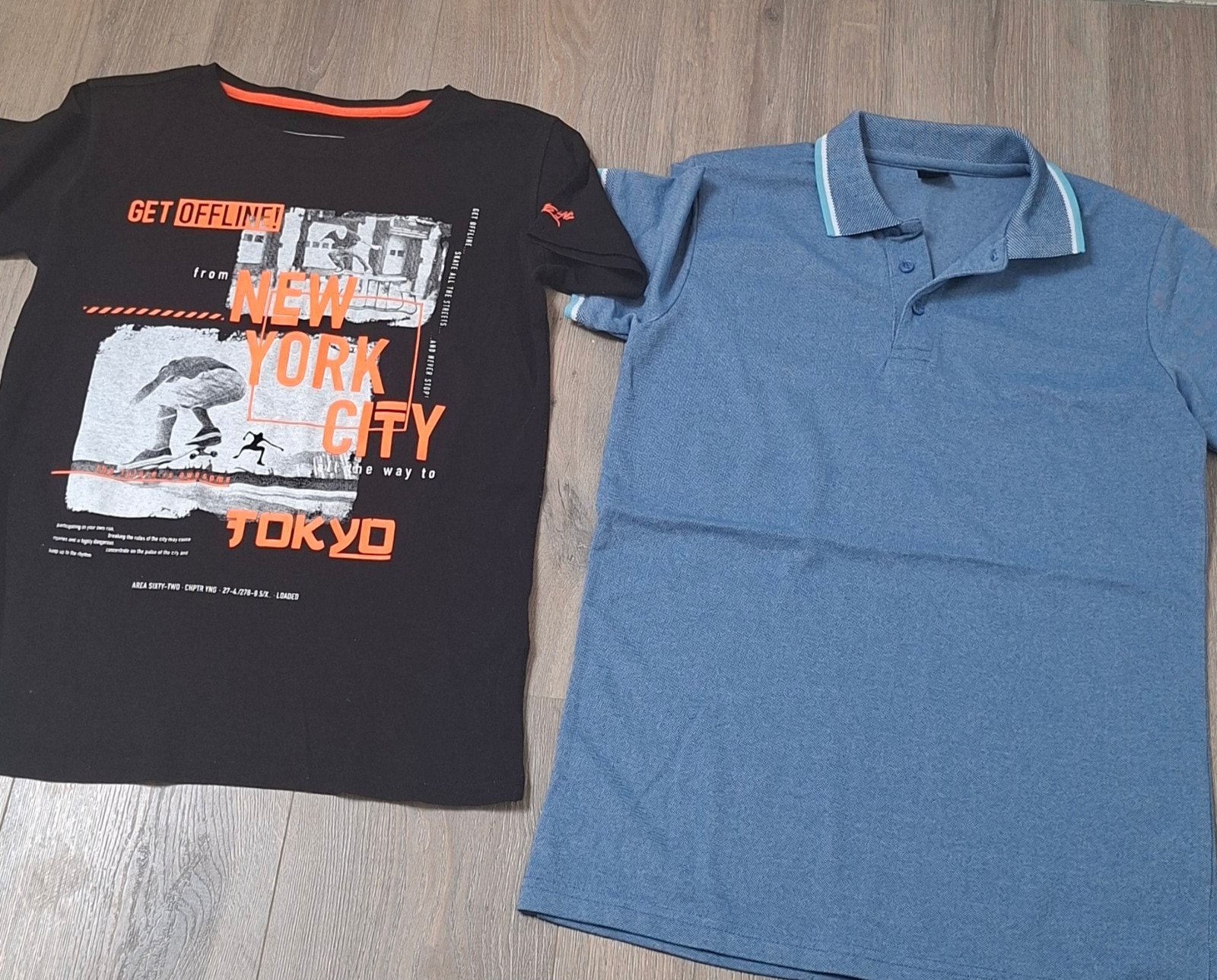 2 jongens T-shirts maat 158/164 (12-14 jaar), Gebruikt, Chapter Young, YFK, Ophalen of Verzenden, Shirt of Longsleeve