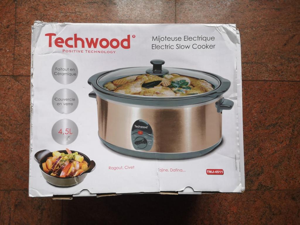 Techwood Elektrische Slowcooker 4.5L, Witgoed en Apparatuur, Slowcookers, Ophalen of Verzenden, Zo goed als nieuw