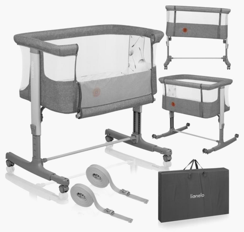 Lionelo Aurora 3 in 1 Co-sleeper/Wieg - Grijs, Ophalen, Zo goed als nieuw, Wieg