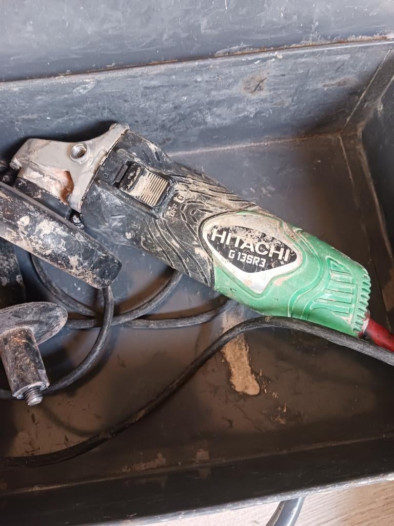 Hitachi G13SR3 Haakse Slijper - Gebruikt, Doe-het-zelf en Verbouw, Gereedschap | Slijpmachines, Ophalen of Verzenden, Gebruikt