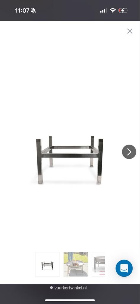 RVS Voet Type 2 voor Vuurkorf/Vuurschaal, Ophalen of Verzenden, Nieuw