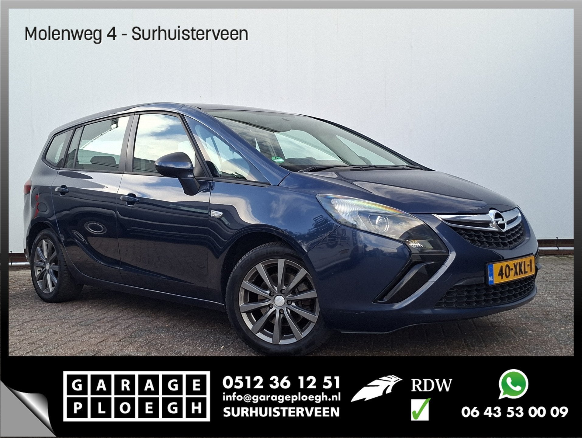 Opel Zafira Tourer 1.4 TURBO 140PK Edition Hoge zit Trekhaak, Auto's, Euro 5, 4 cilinders, Blauw, Origineel Nederlands