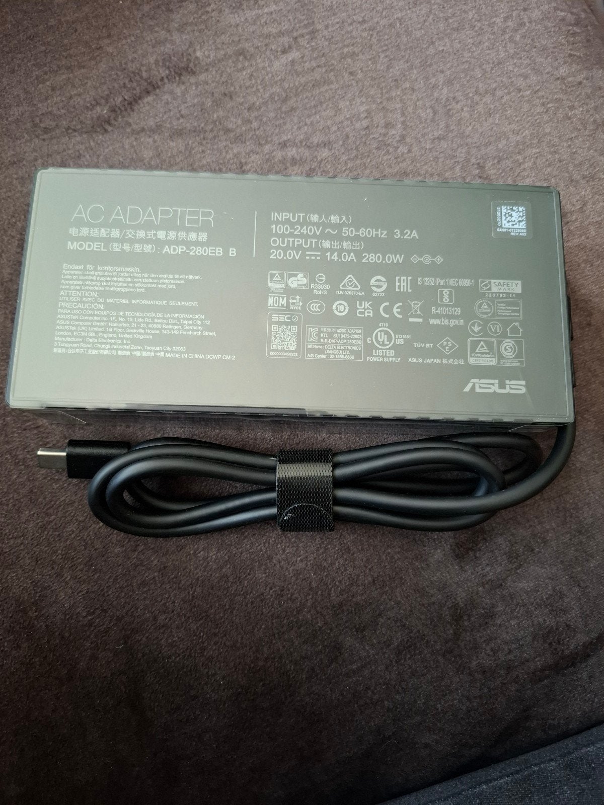 Originele ASUS ROG 280W Laptop Oplader / Adapter (ADP-280EB, Ophalen of Verzenden, Zo goed als nieuw
