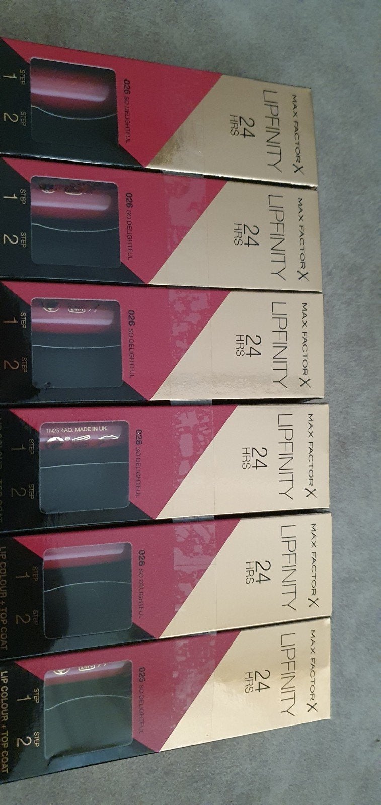 6x Max Factor Lipfinity 026 So Delightul Lip Colour + Top Co, Lippen, Verzenden, Nieuw, Make-up