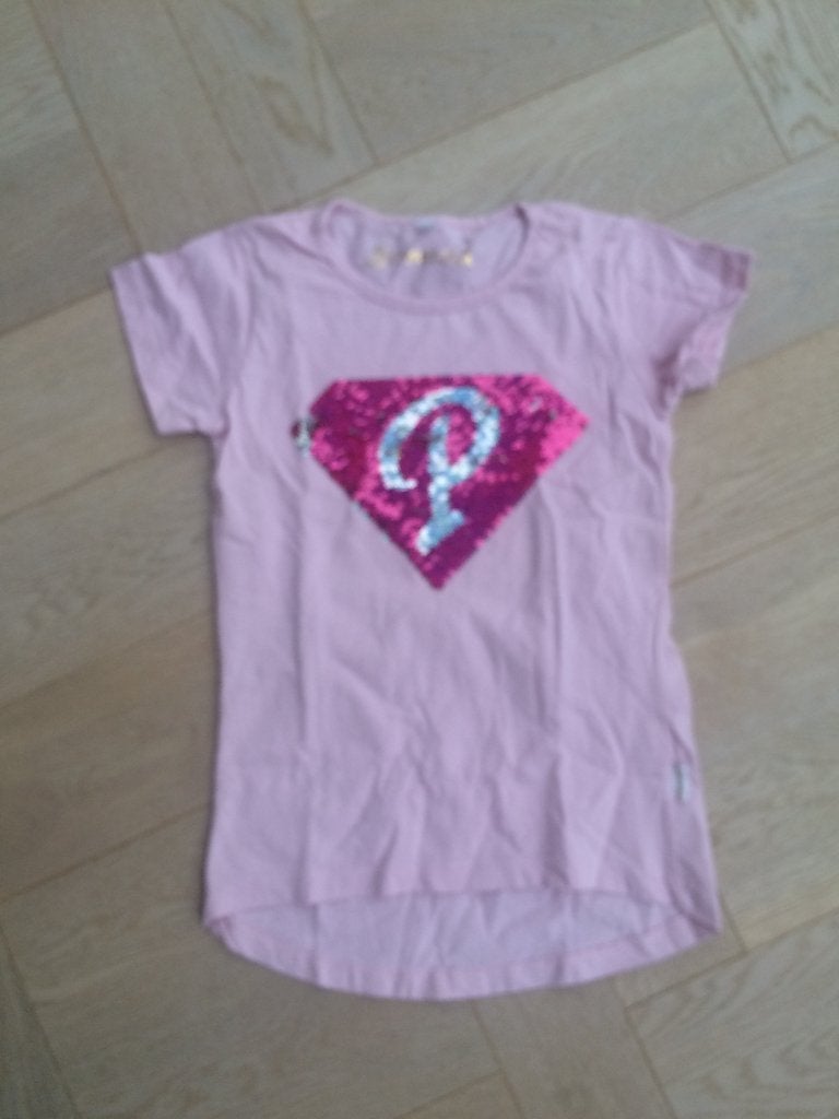 Leuk lichtroze shirtje van Symbolica Efteling mt 140/146, Meisje, Efteling, Ophalen of Verzenden, Zo goed als nieuw