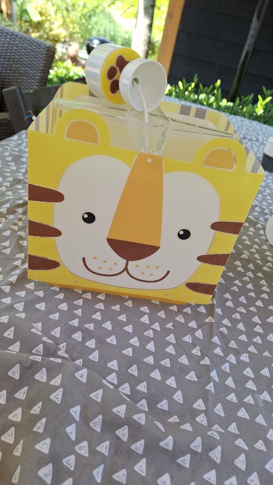Leuke tijger lamp voor kinderkamer, Ophalen, Overige merken, Kunststof, Geel
