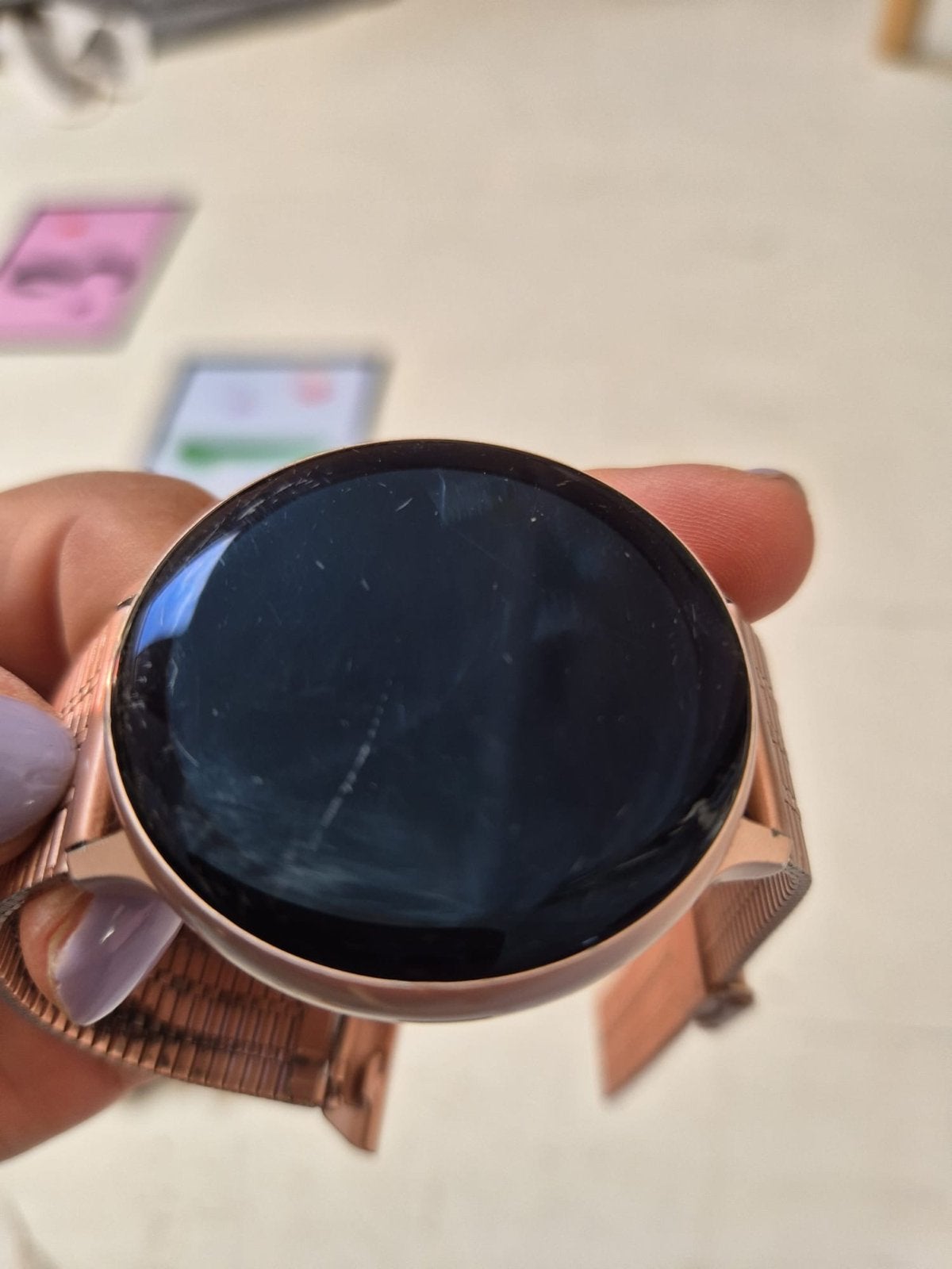 Samsung Galaxy Watch Active2 - 44mm Rosegoud + 3 bandjes, Ophalen, Gebruikt, Roze, Android