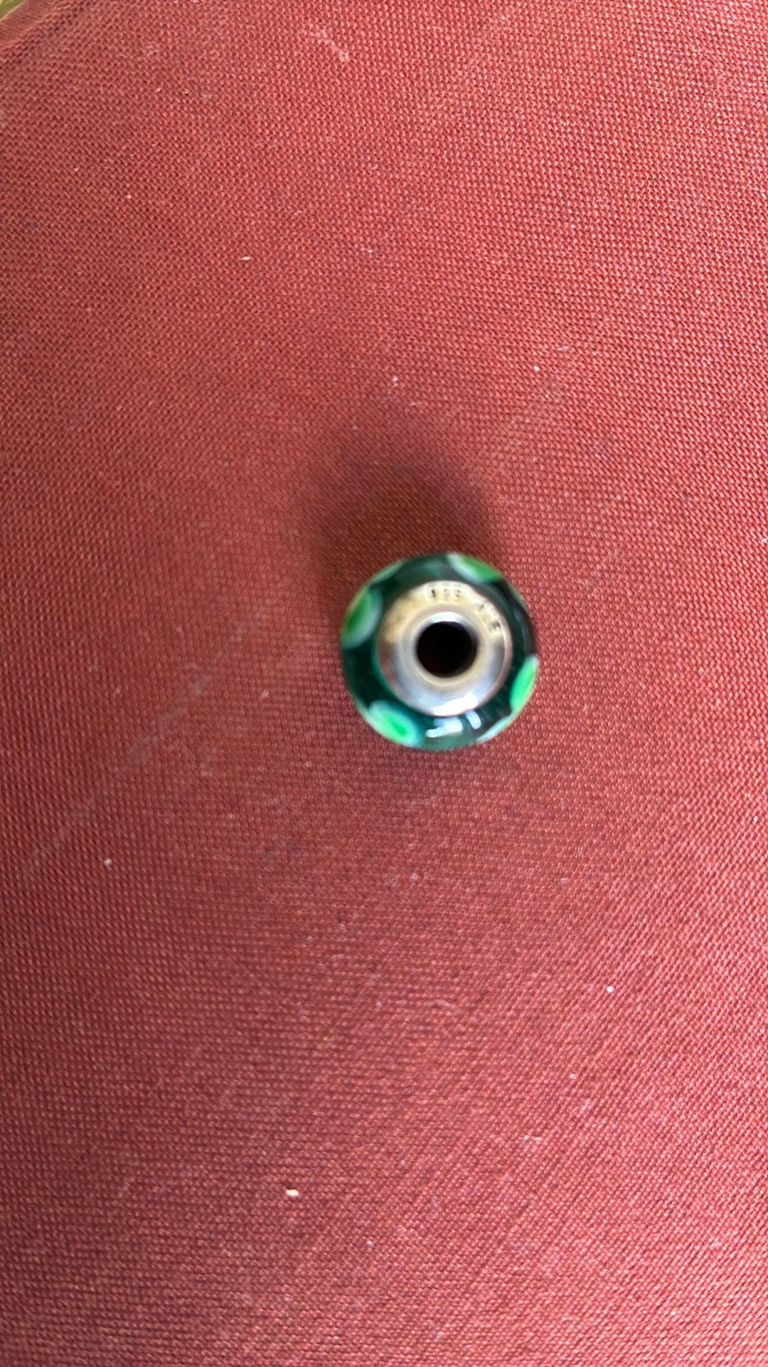 925 zilver glas pandora bedel, Sieraden, Tassen en Uiterlijk, Bedels, Gebruikt, Pandora, Ophalen of Verzenden, 1 bedel