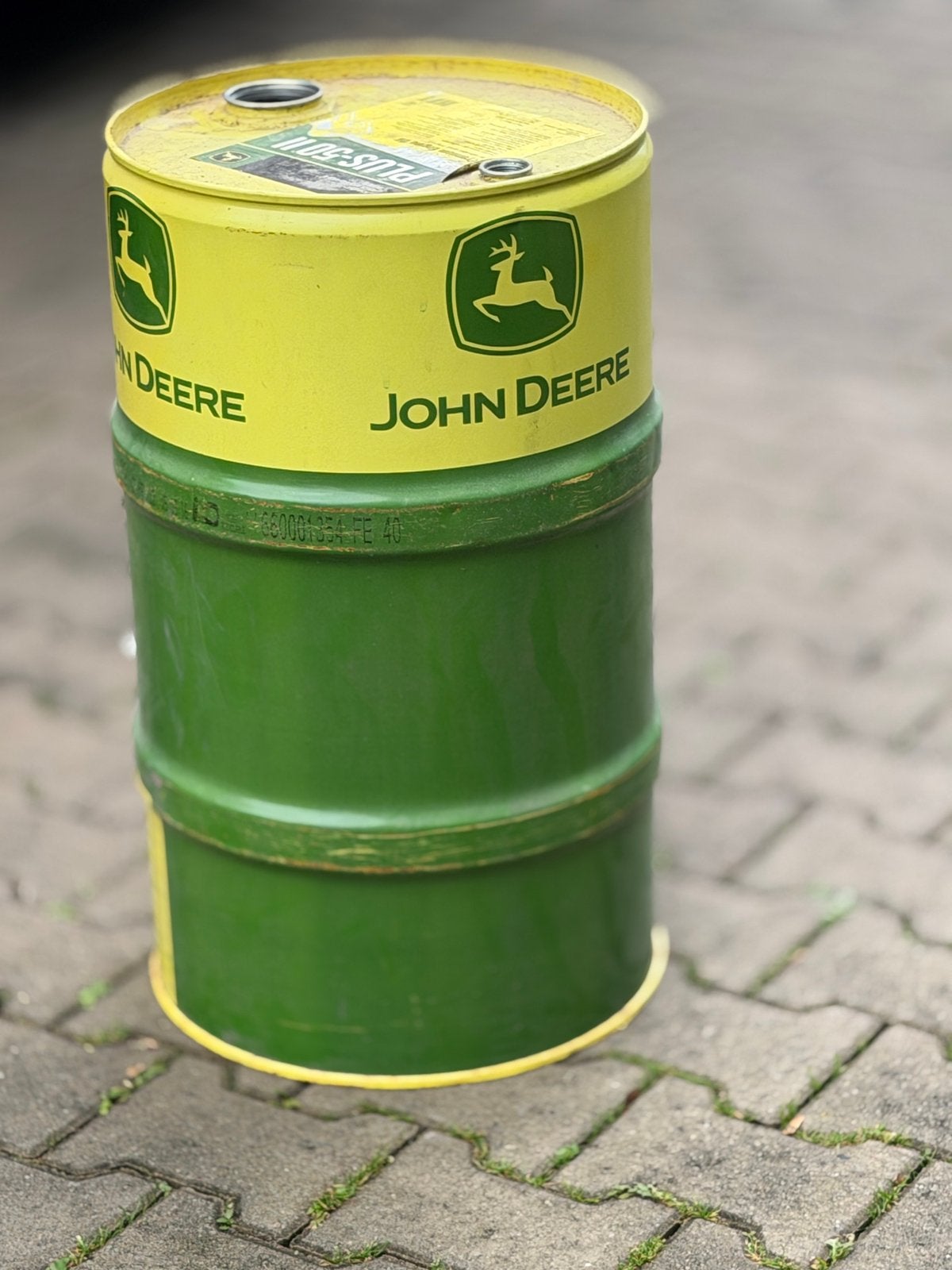 Origineel John Deere Olievat (55L) – Leeg / Decoratie, Ophalen, Gebruikt, Vuurton