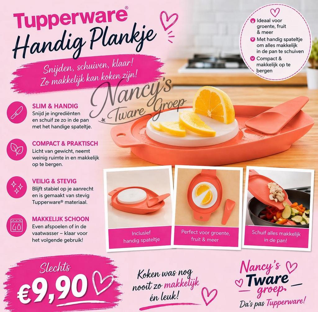 Handig plankje Tupperware, Ophalen, Nieuw, Oranje, Overige typen