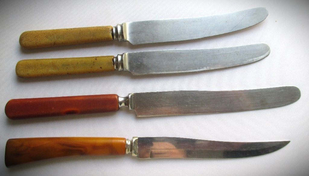 Messen~Benen heft~4x antiek mes~ca jaren 50~Washington, Antiek en Kunst, Ophalen of Verzenden