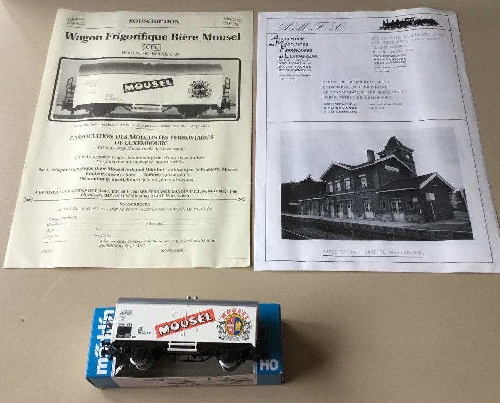 MäRKLIN HO # 4415.84011 MOUSEL CFL LUX Documentatie N ORK, Wisselstroom, Ophalen of Verzenden, Märklin, Nieuw