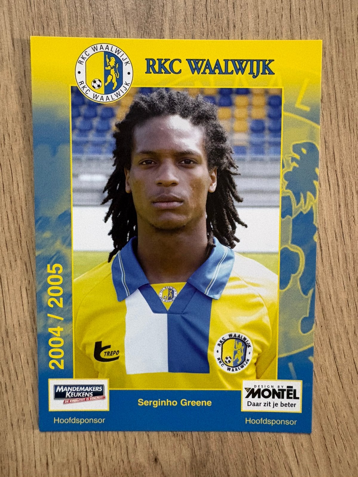Fotokaart Serginho Greene (RKC Waalwijk , Feyenoord), Verzamelen, Ophalen of Verzenden, Nieuw, Feyenoord, Spelerskaart