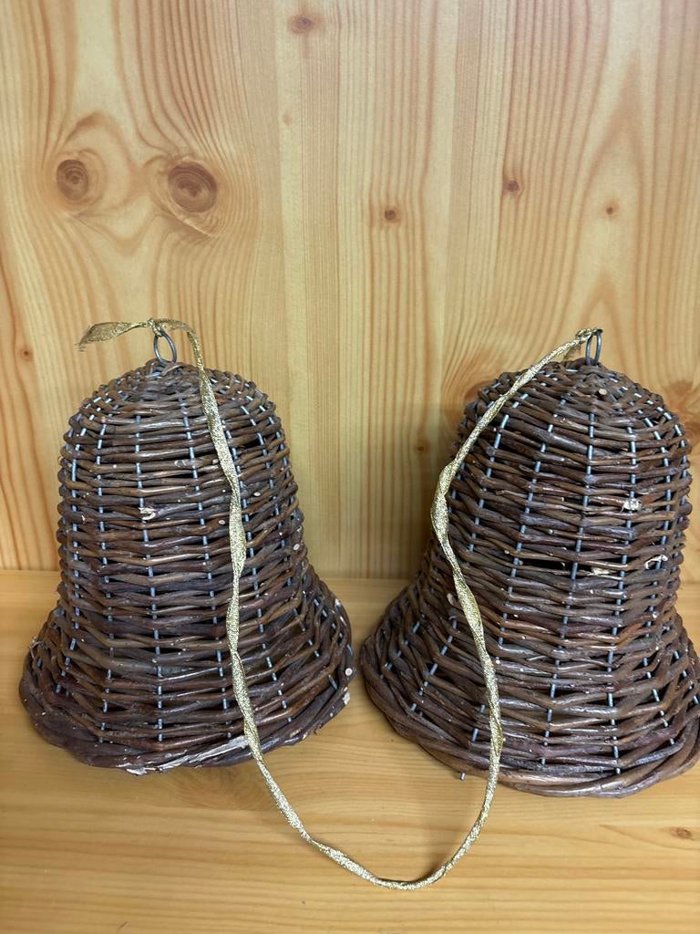 Leuke kerstklok van riet, Ophalen of Verzenden, Zo goed als nieuw